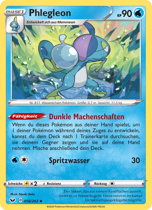 Phlegleon 56 — Sword & Shield (German Pokémon TCG card)