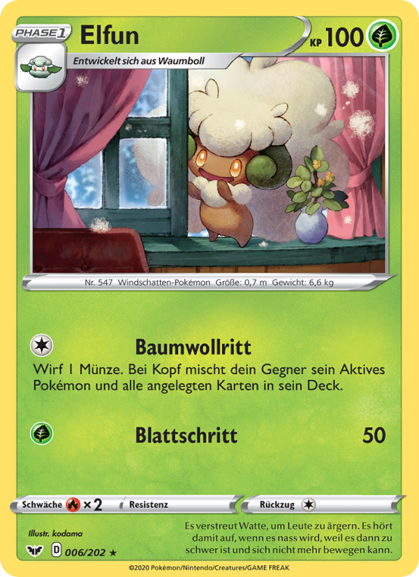 Elfun 6 — Sword & Shield (German Pokémon TCG card)