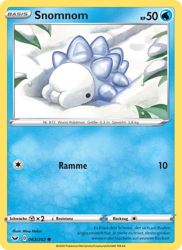 Snomnom 63 — Sword & Shield (German Pokémon TCG card)