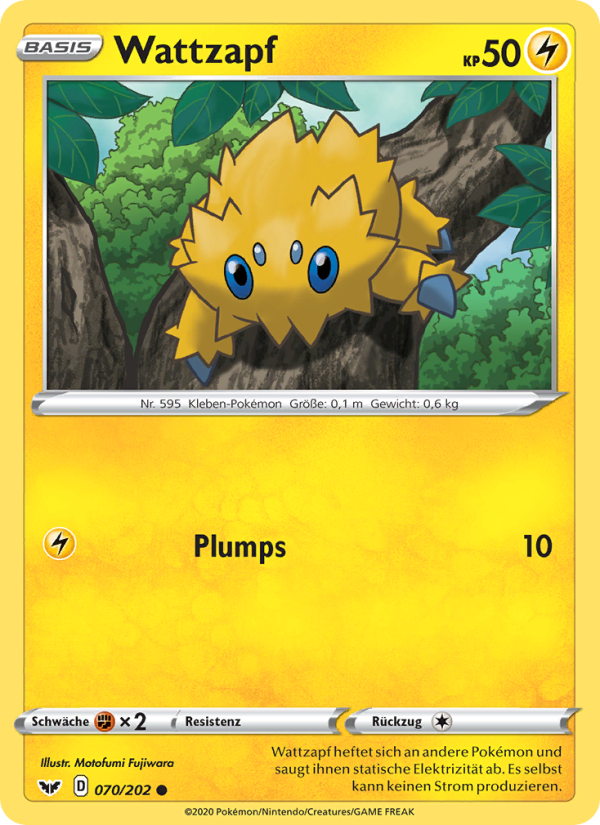 Wattzapf 70 — Sword & Shield (German Pokémon TCG card)