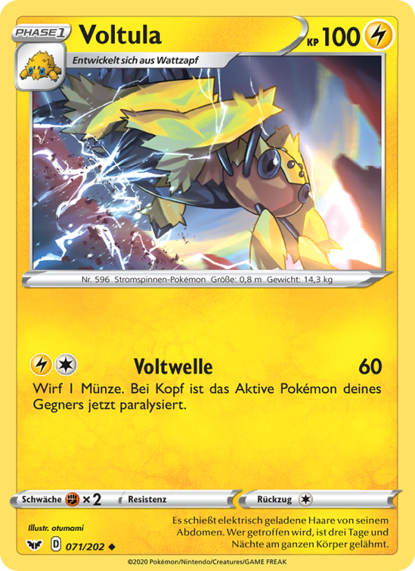 Voltula 71 — Sword & Shield (German Pokémon TCG card)