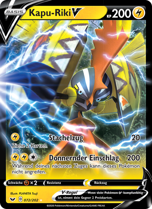 Kapu-Riki V 72 — Sword & Shield (German Pokémon TCG card)