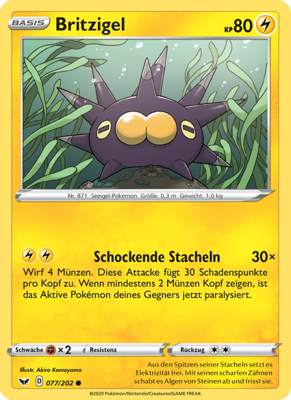Britzigel 77 — Sword & Shield (German Pokémon TCG card)