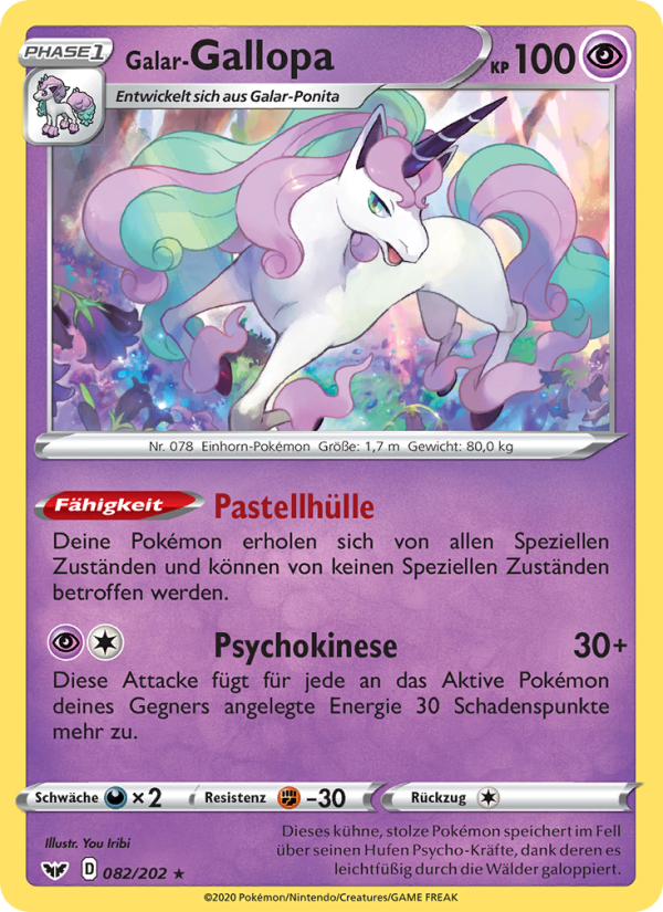 Galar-Gallopa 82 — Sword & Shield (German Pokémon TCG card)