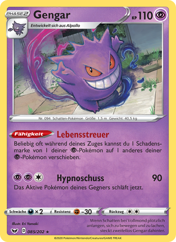 Gengar 85 — Sword & Shield (German Pokémon TCG card)