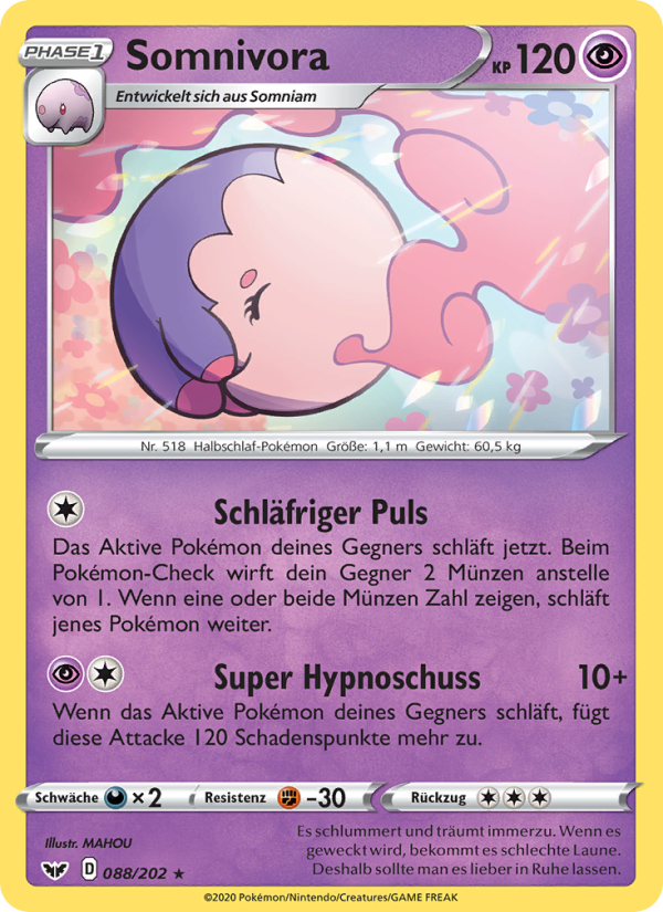 Somnivora 88 — Sword & Shield (German Pokémon TCG card)