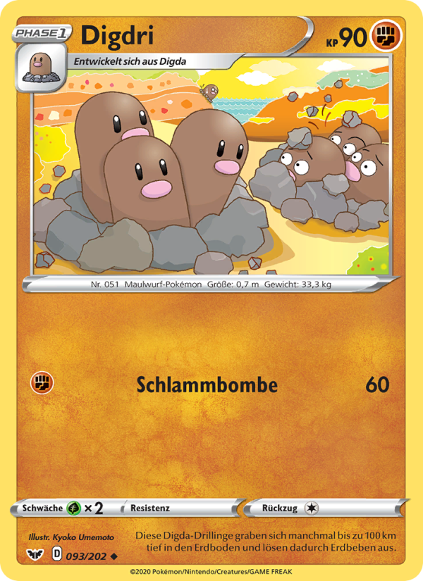 Digdri 93 — Sword & Shield (German Pokémon TCG card)
