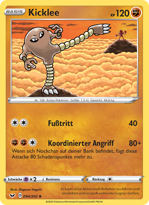 Kicklee 94 — Sword & Shield (German Pokémon TCG card)