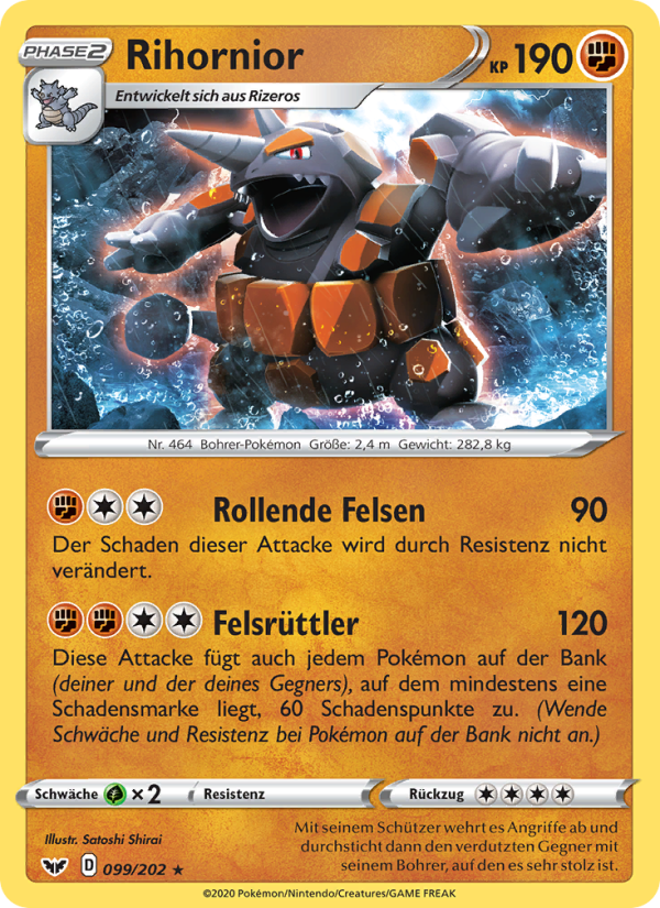 Rihornior 99 — Sword & Shield (German Pokémon TCG card)