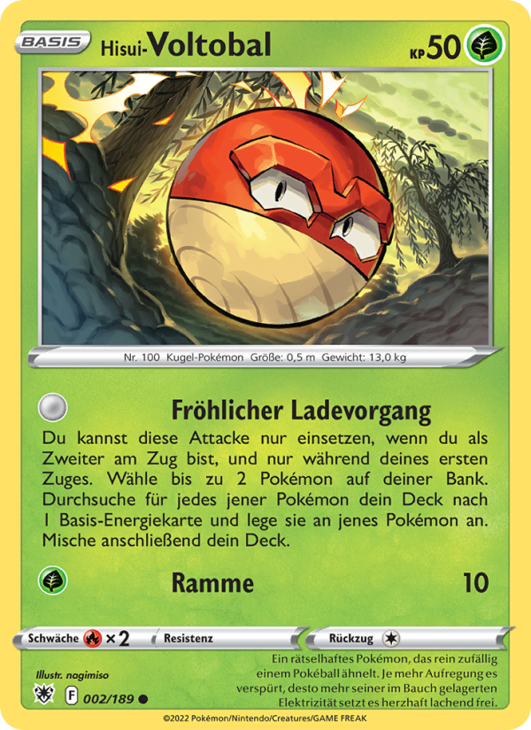 Hisui Voltobal 002 — Astral Radiance (German Pokémon TCG card)