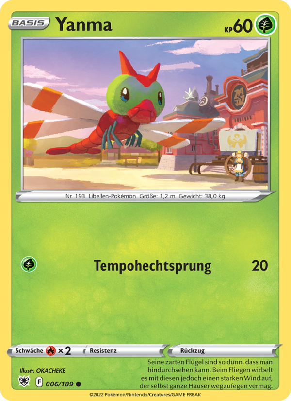 Yanma 006 — Astral Radiance (German Pokémon TCG card)