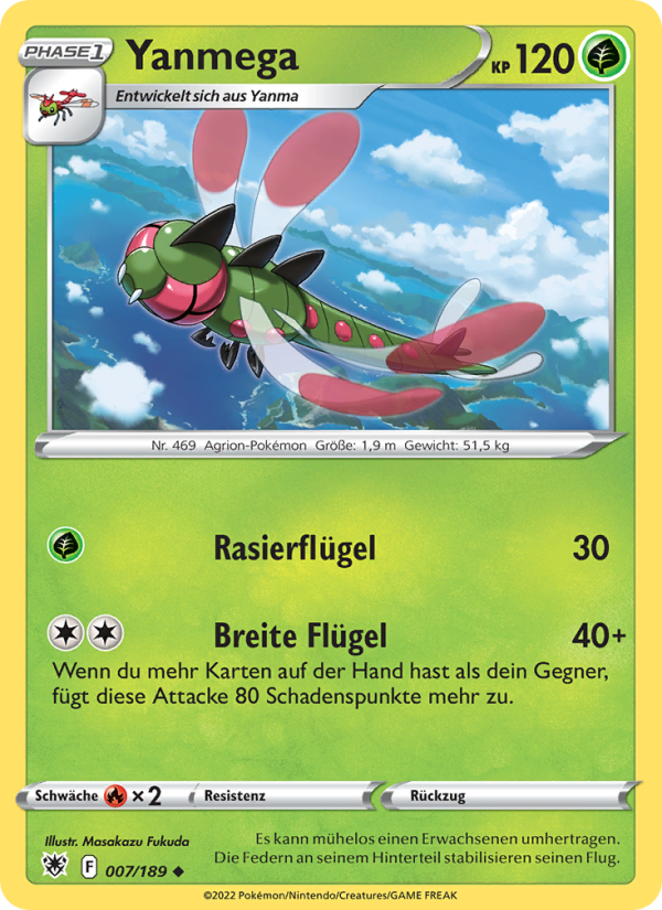 Yanmega 007 — Astral Radiance (German Pokémon TCG card)