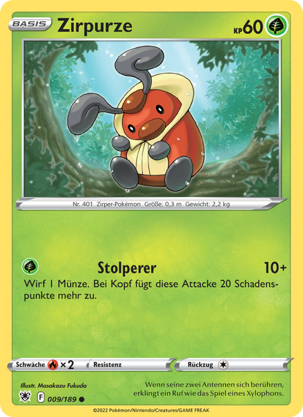 Zirpurze 009 — Astral Radiance (German Pokémon TCG card)