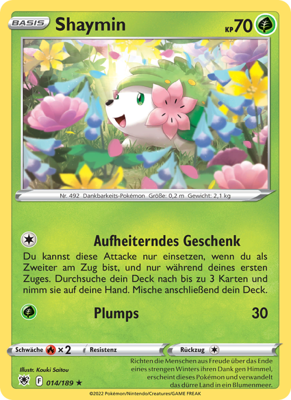 Shaymin 014 — Astral Radiance (German Pokémon TCG card)