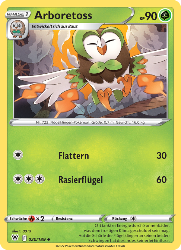 Arboretoss 020 — Astral Radiance (German Pokémon TCG card)