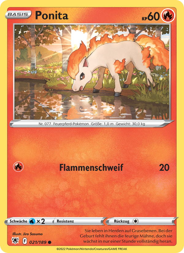 Ponita 021 — Astral Radiance (German Pokémon TCG card)