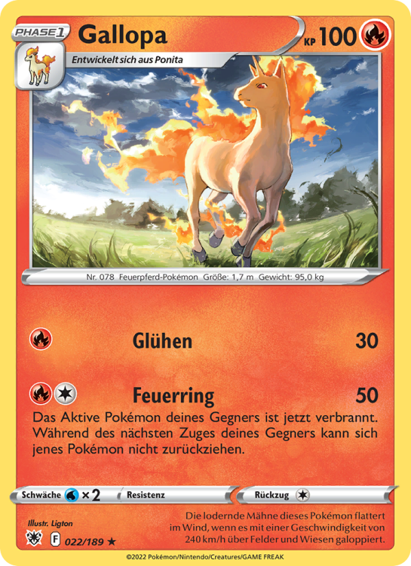 Gallopa 022 — Astral Radiance (German Pokémon TCG card)