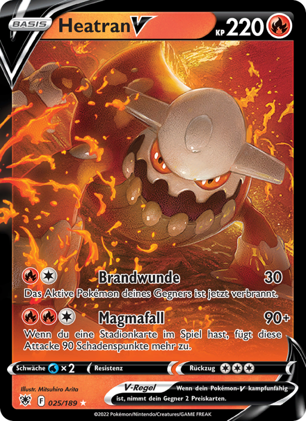 Heatran V 025 — Astral Radiance (German Pokémon TCG card)