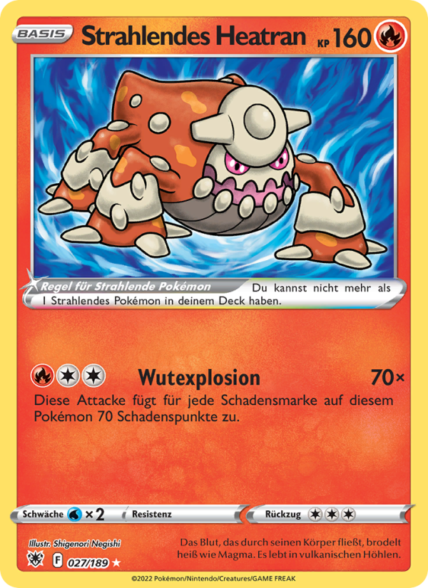 Strahlendes Heatran 027 — Astral Radiance (German Pokémon TCG card)