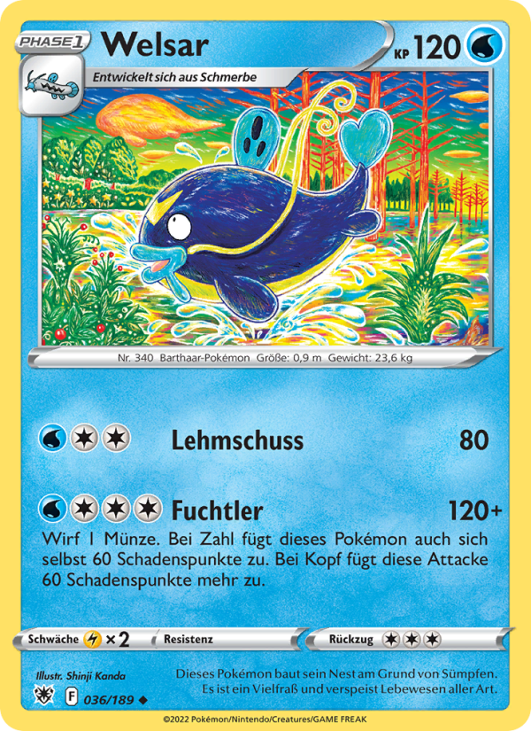Welsar 036 — Astral Radiance (German Pokémon TCG card)