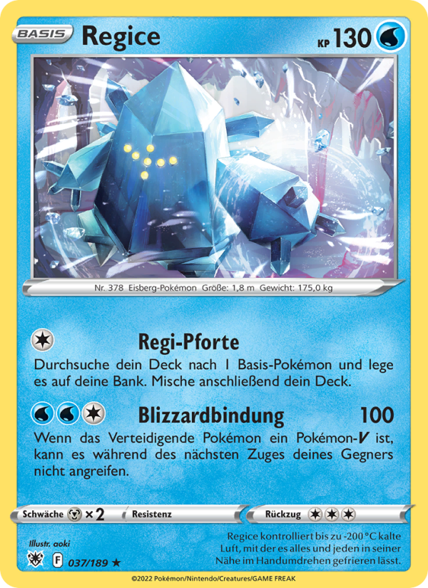 Regice 037 — Astral Radiance (German Pokémon TCG card)