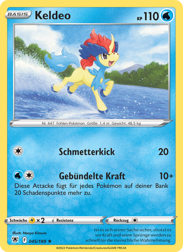 Keldeo 045 — Astral Radiance (German Pokémon TCG card)
