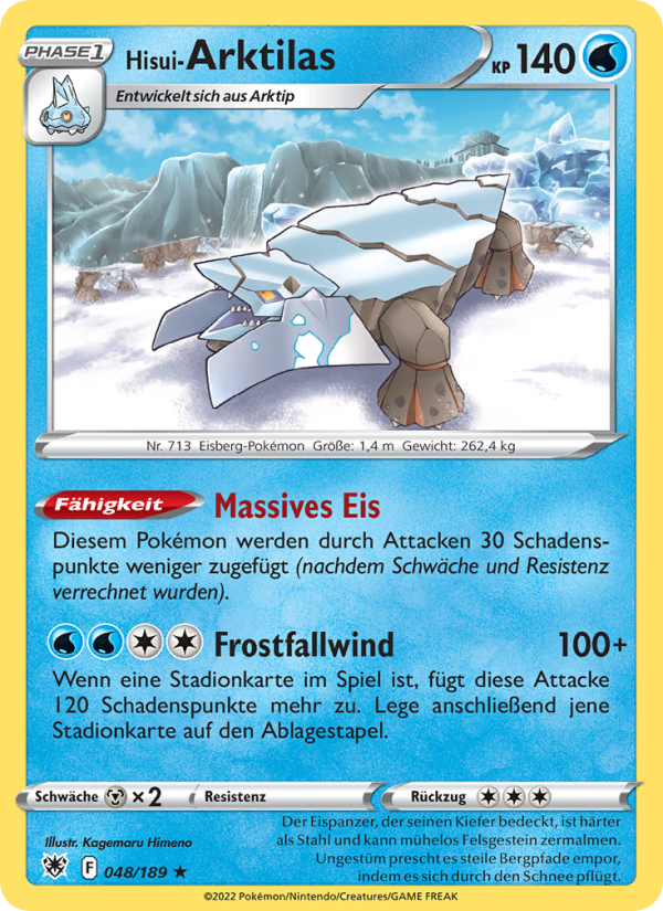 Hisui-Arktilas 048 — Astral Radiance (German Pokémon TCG card)