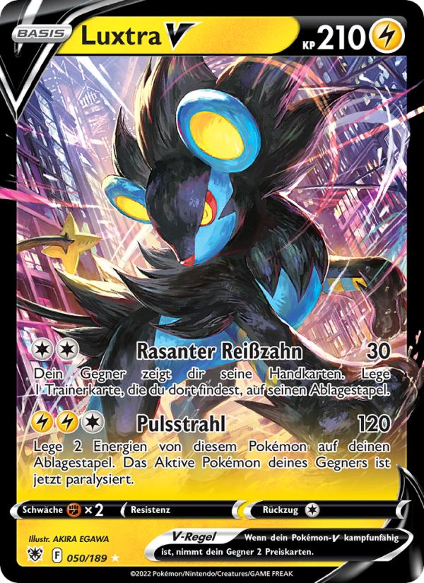 Luxtra V 050 — Astral Radiance (German Pokémon TCG card)