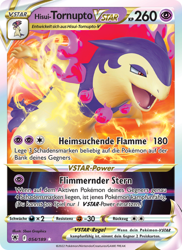 Hisui-Tornupto VSTAR 054 — Astral Radiance (German Pokémon TCG card)
