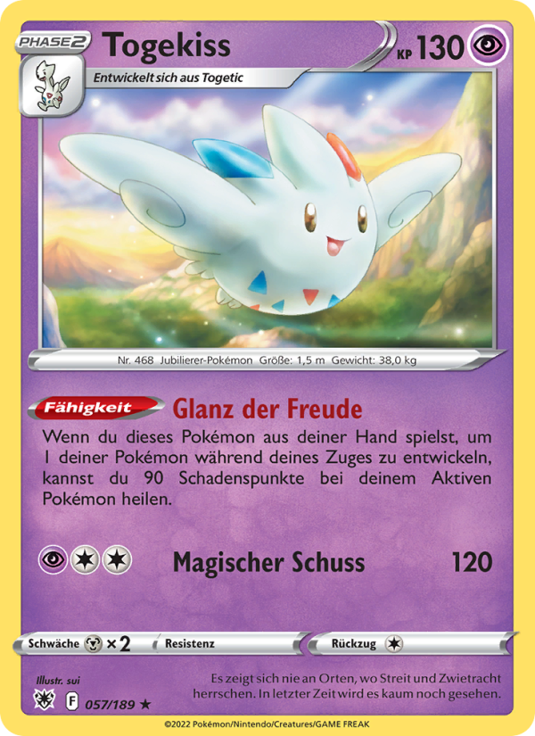 Togekiss 057 — Astral Radiance (German Pokémon TCG card)