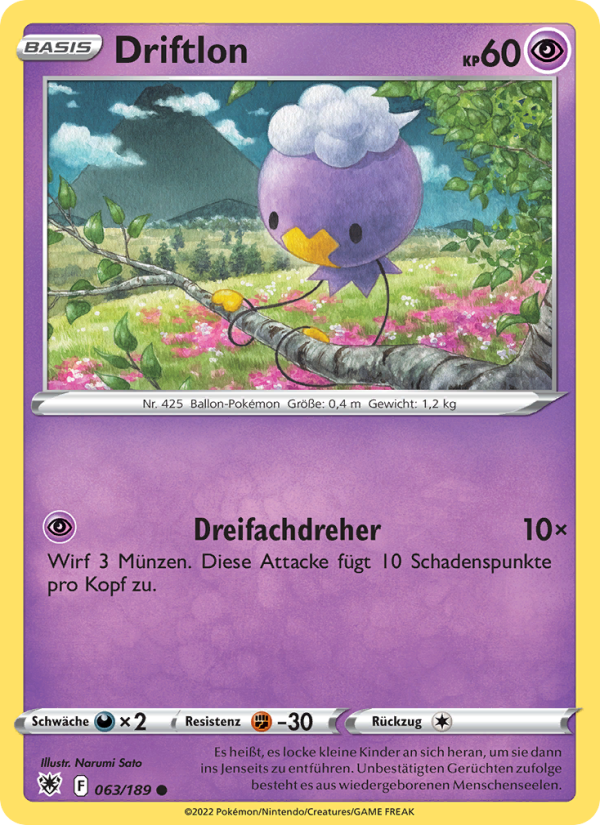 Driftlon 063 — Astral Radiance (German Pokémon TCG card)
