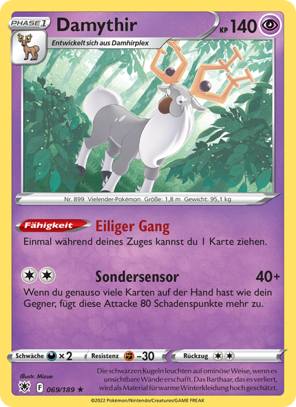 Damythir 069 — Astral Radiance (German Pokémon TCG card)