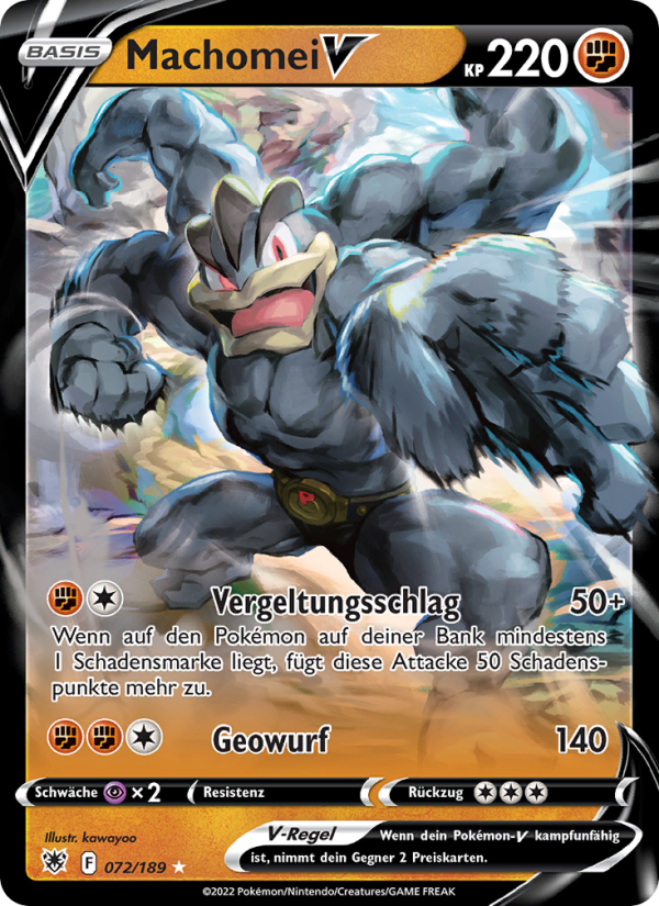 Machomei V 072 — Astral Radiance (German Pokémon TCG card)
