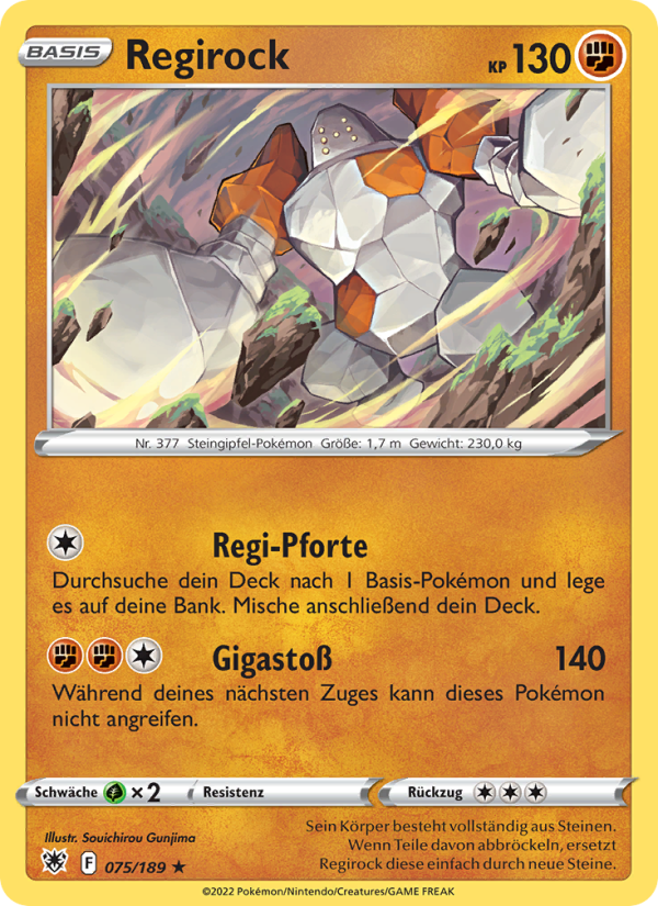 Regirock 075 — Astral Radiance (German Pokémon TCG card)