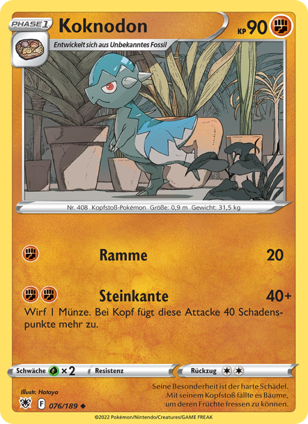Koknodon 076 — Astral Radiance (German Pokémon TCG card)