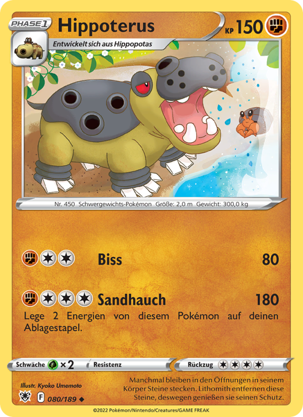 Hippoterus 080 — Astral Radiance (German Pokémon TCG card)