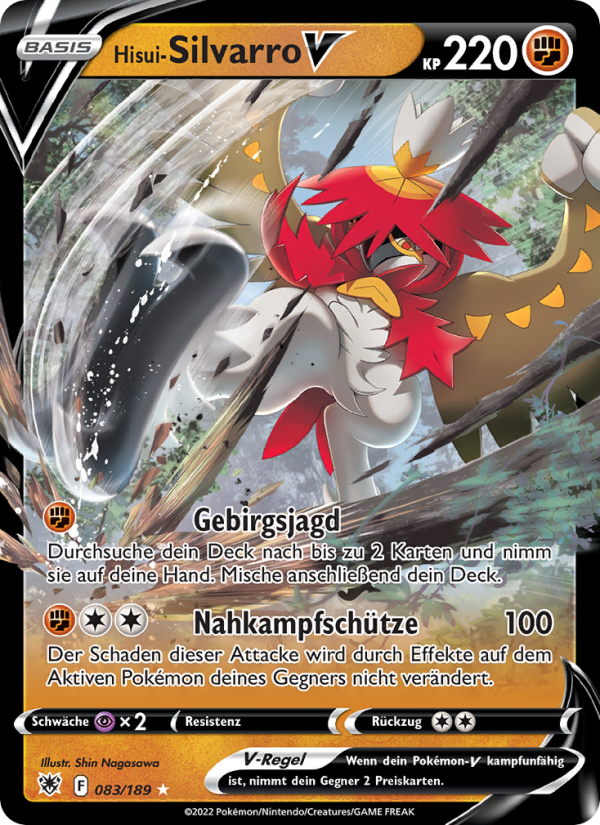 Hisui-Silvarro V 083 — Astral Radiance (German Pokémon TCG card)