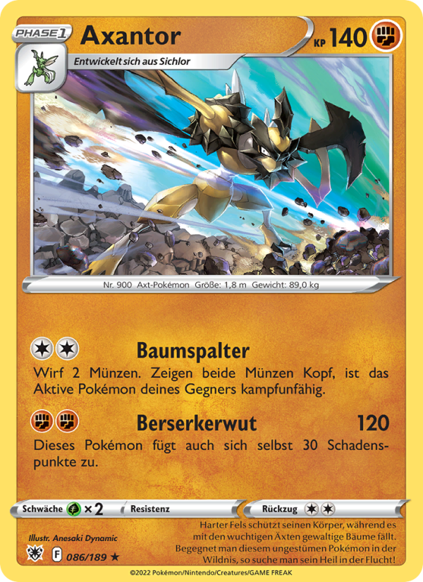 Axantor 086 — Astral Radiance (German Pokémon TCG card)