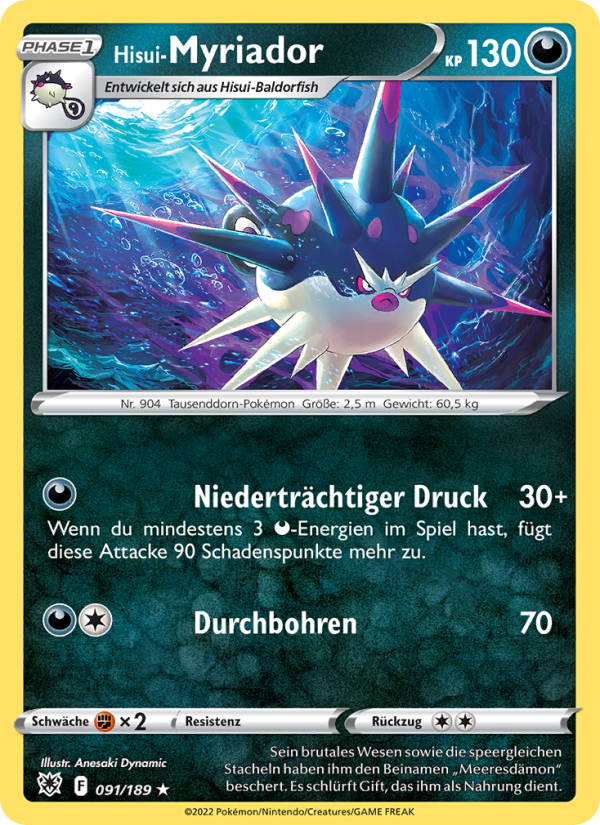 Hisui-Myriador 091 — Astral Radiance (German Pokémon TCG card)