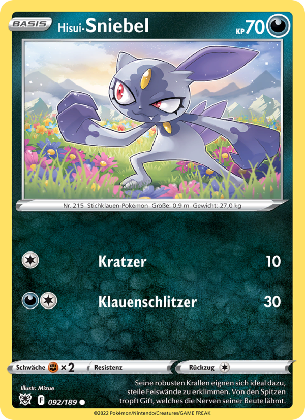 Hisui-Sniebel 092 — Astral Radiance (German Pokémon TCG card)