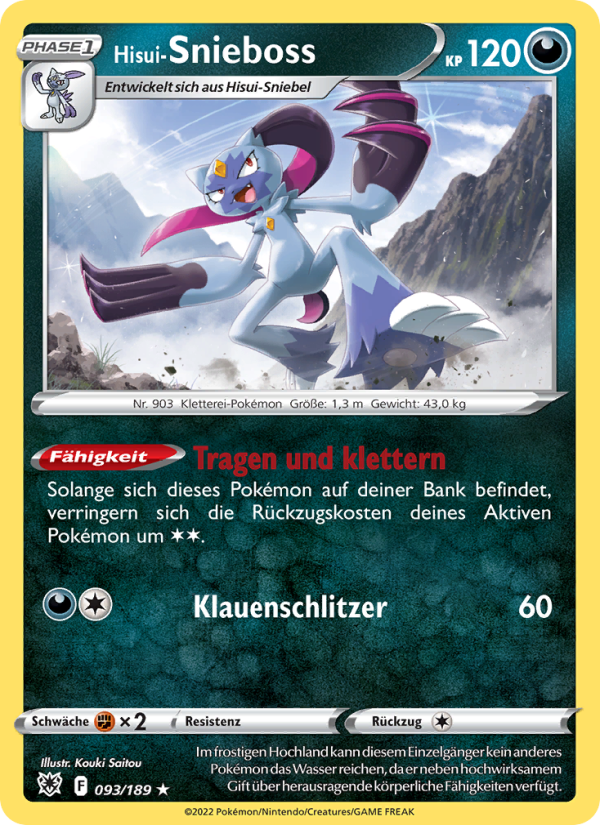 Hisui-Snieboss 093 — Astral Radiance (German Pokémon TCG card)