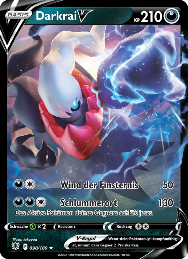 Darkrai V 098 — Astral Radiance (German Pokémon TCG card)