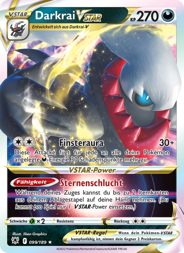 Darkrai VSTAR 099 — Astral Radiance (German Pokémon TCG card)