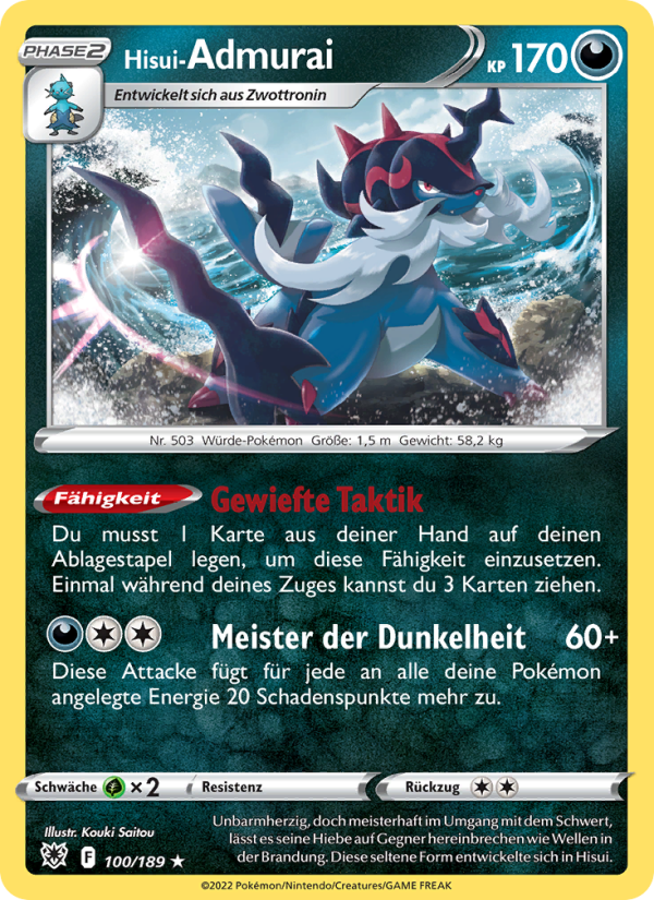 Hisui-Admurai 100 — Astral Radiance (German Pokémon TCG card)
