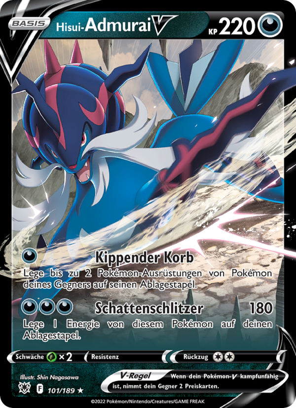 Hisui-Admurai V 101 — Astral Radiance (German Pokémon TCG card)