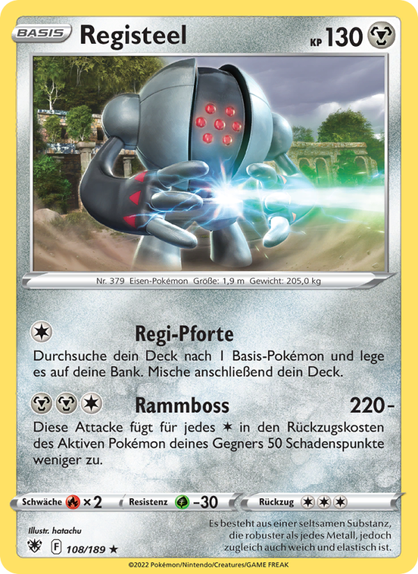 Registeel 108 — Astral Radiance (German Pokémon TCG card)