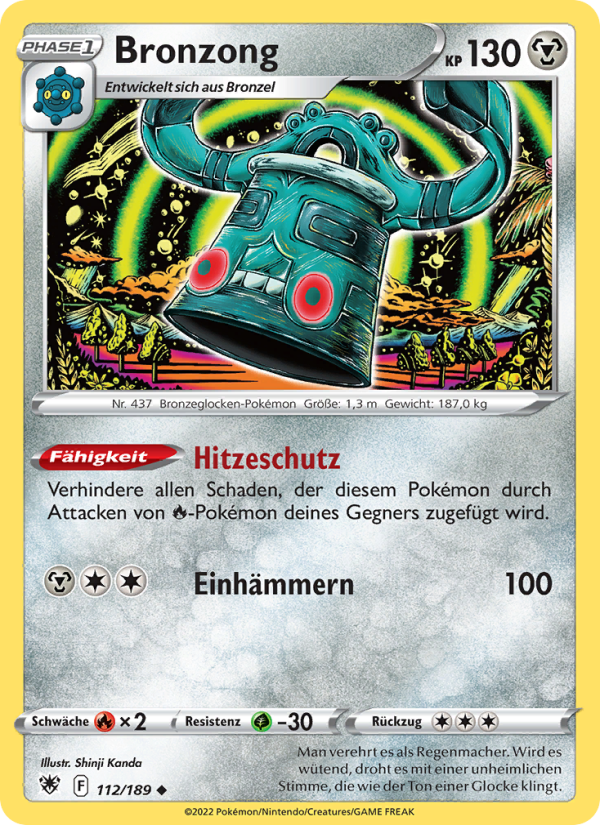 Bronzong 112 — Astral Radiance (German Pokémon TCG card)