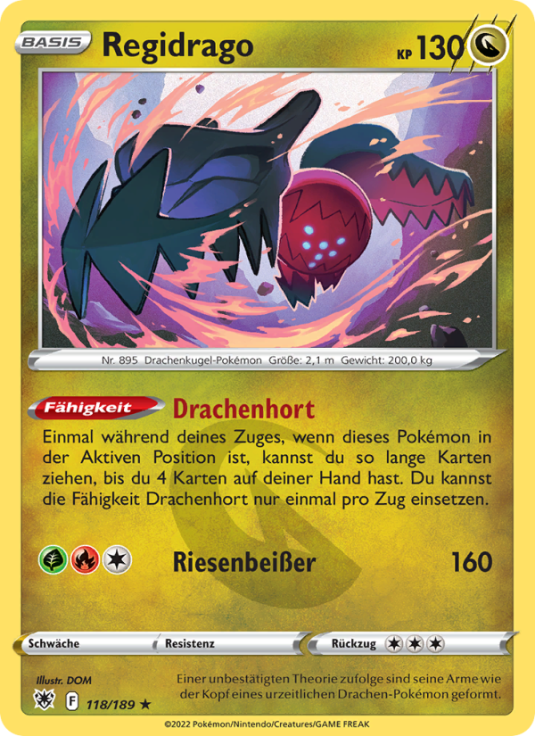 Regidrago 118 — Astral Radiance (German Pokémon TCG card)