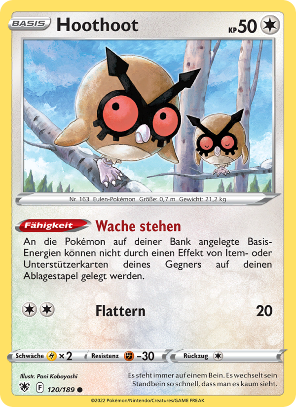 Hoothoot 120 — Astral Radiance (German Pokémon TCG card)