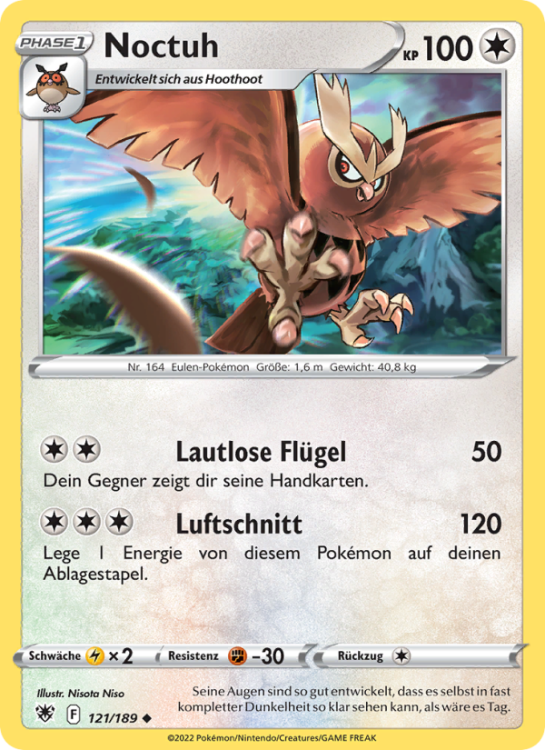 Noctuh 121 — Astral Radiance (German Pokémon TCG card)